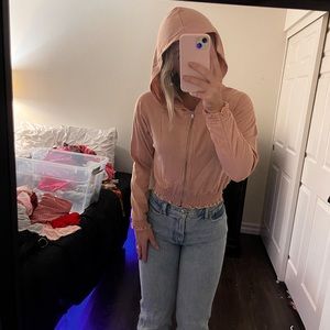 Pink Hooded Long Sleeve